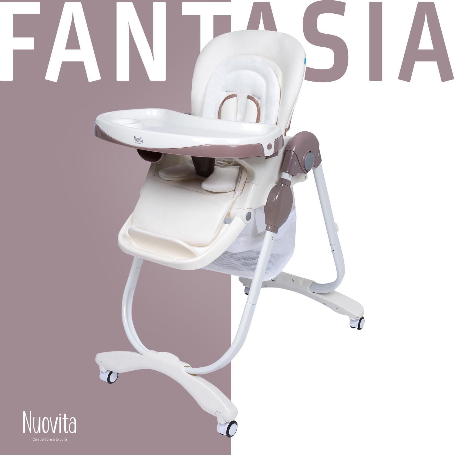 Стульчик для кормления Nuovita Fantasia бежевый - фото 1