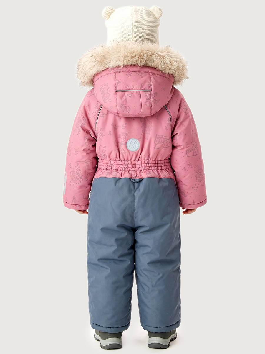Комбинезон NIKASTYLE 8з0626 ягодный мусс/серый - фото 4