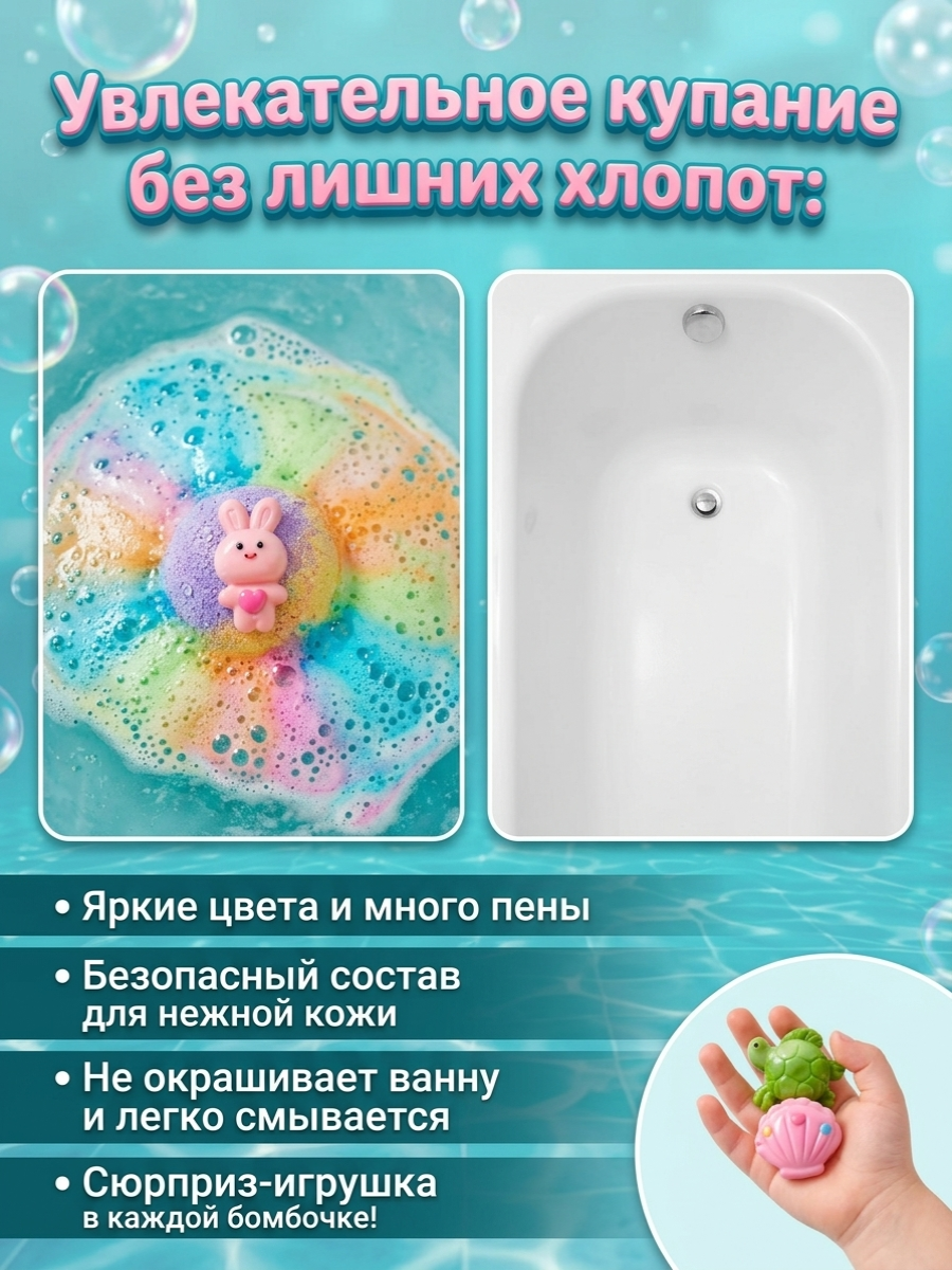 Игрушка ТОТОША Бомбочки для купания в ванной - фото 3