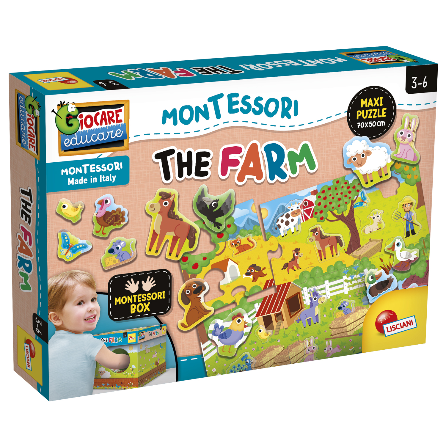 Настольная игра LISCIANI Большая Ферма Montessori - фото 1