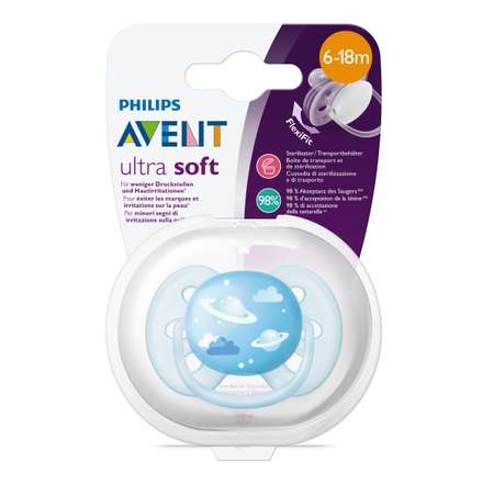 Пустышка Philips Avent ортодонтическая от 6 мес.