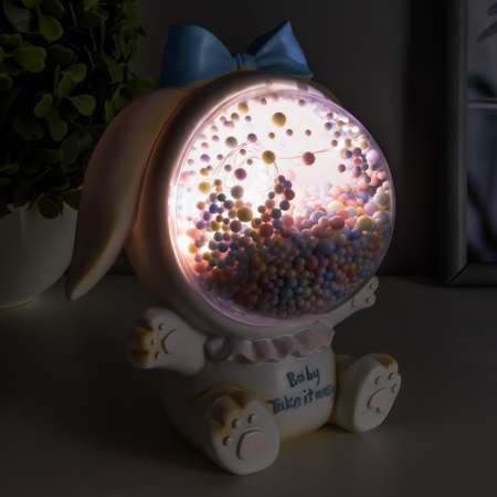 Ночник Sima-Land «Зайка» LED от батареек бежевый 9х14х14 см RISALUX