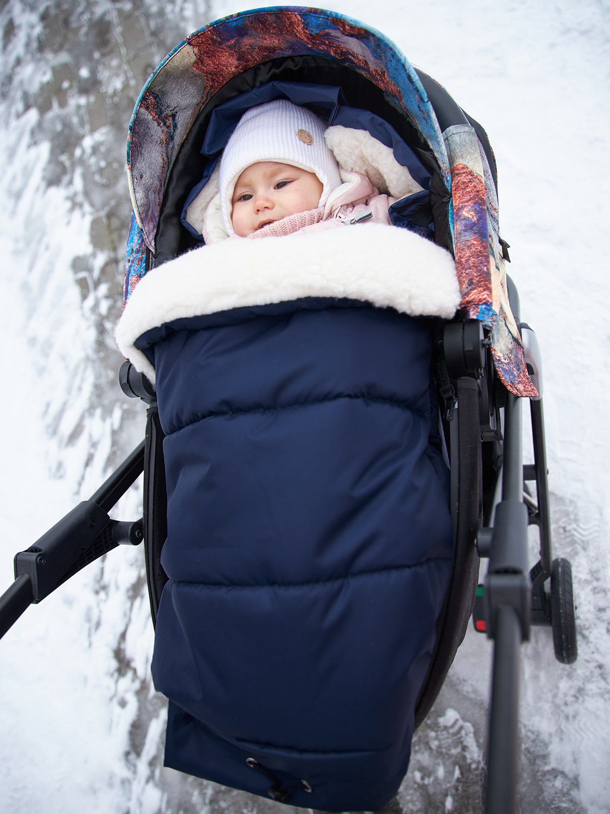 Конверт в коляску Осьминожка Трансформер синий - фото 17