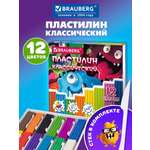 Пластилин Brauberg Монстрики 12 цв.
