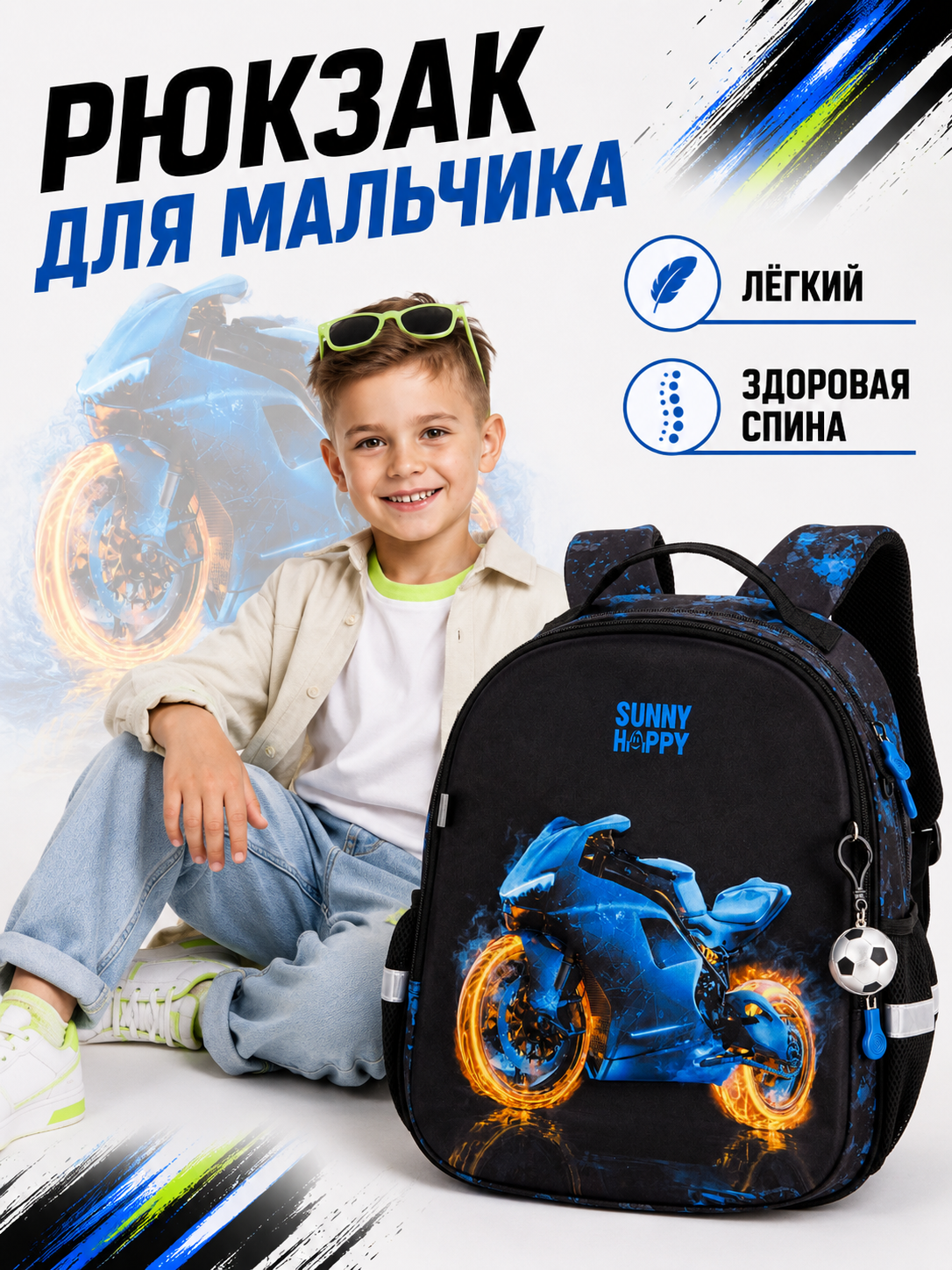 Рюкзак Sunny Happy набор 7 в 1 - фото 2