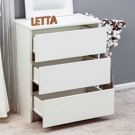 Комод LETTA Jazz 3 ящика Белый 600*733*354