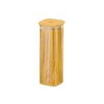 Банка для хранения Elan Gallery 2 л 10х10х28.5 см Crystal glass стеклянная с бамбуковой крышкой с силиконовой прокладкой
