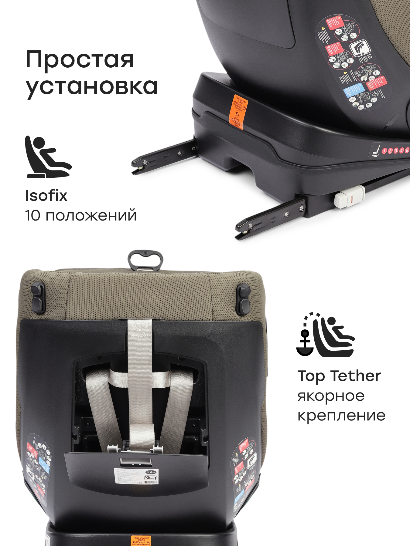 Автокресло Happy Baby Reex Isofix 0+/1/2/3 (0-36 кг) зеленый - фото 3