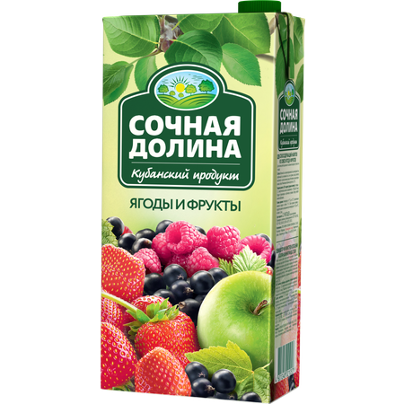 Сокосодержащий напиток 0.95 л х 6 шт Сочная Долина Ягоды и Фрукты