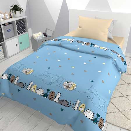 Комплект постельного белья BRAVO kids dreams Котики 1.5 спальный 3 предмета наволочка 50х70