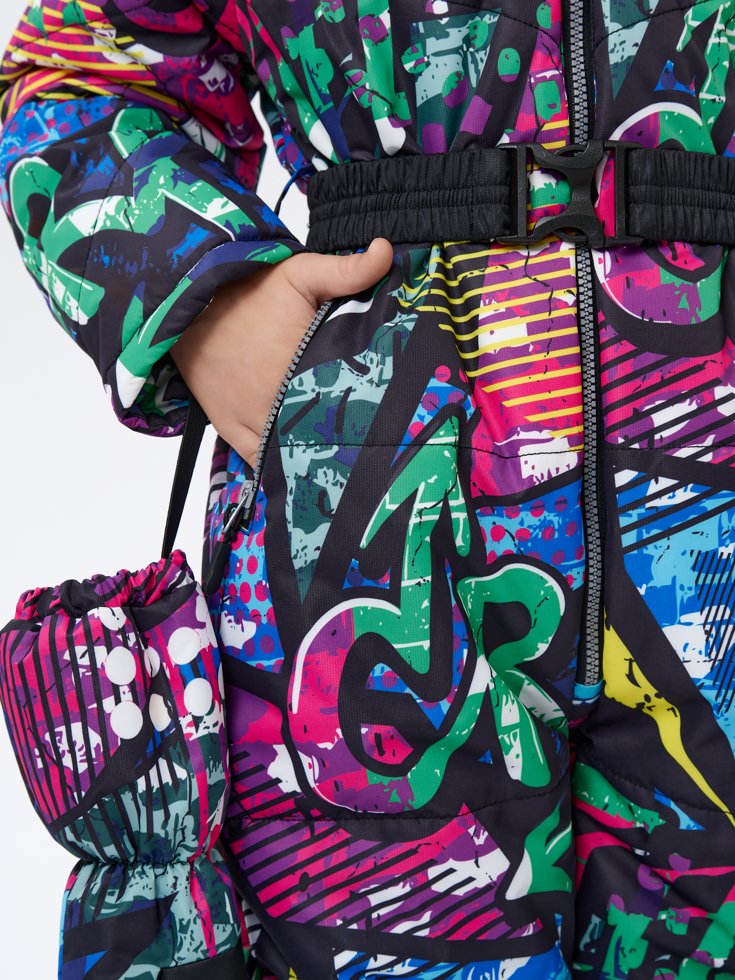 Комбинезон КрутышОк Т-069 черный, абстракция - фото 9