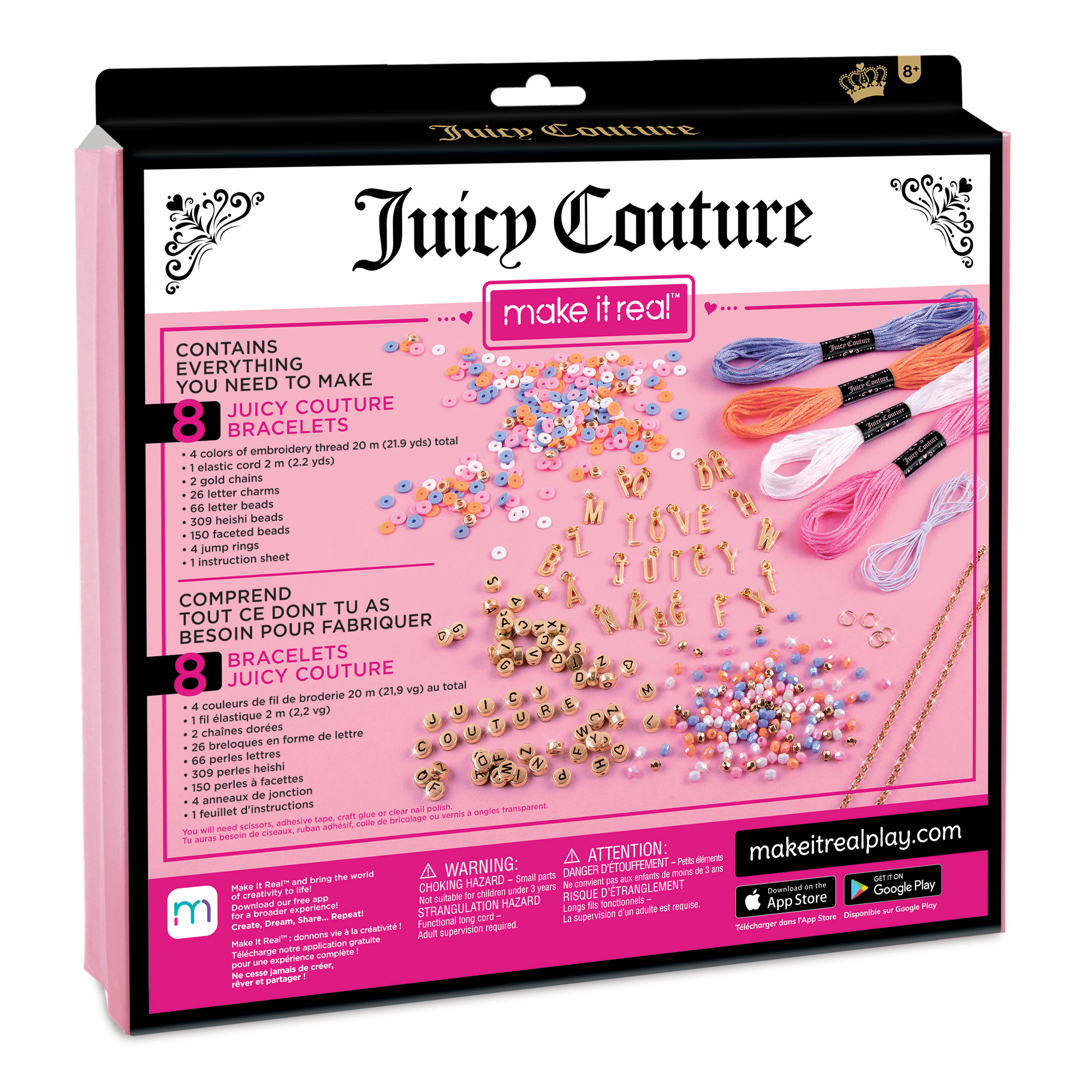 Набор для творчества Make it Real плетение браслетов Буквы JuicyCouture - фото 10