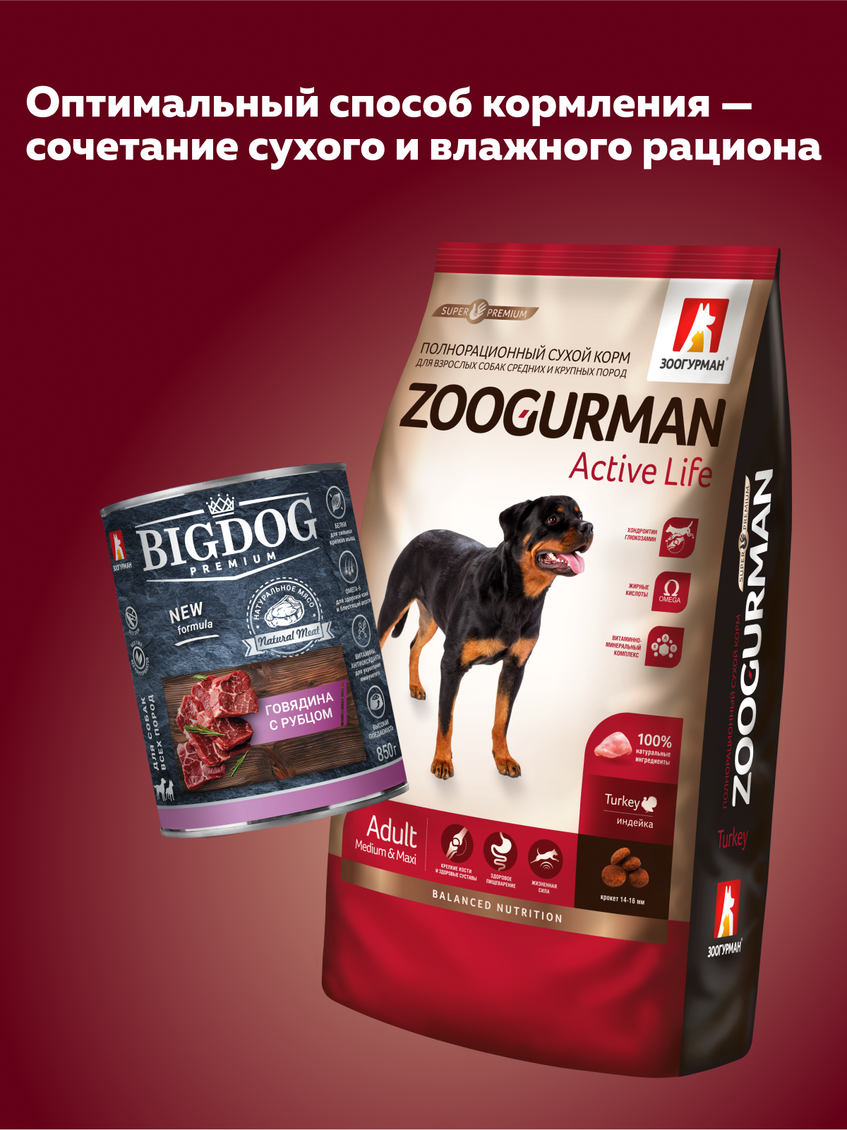 Корм сухой Зоогурман Zoogurman Active Life, Индейка, 12 кг - фото 7