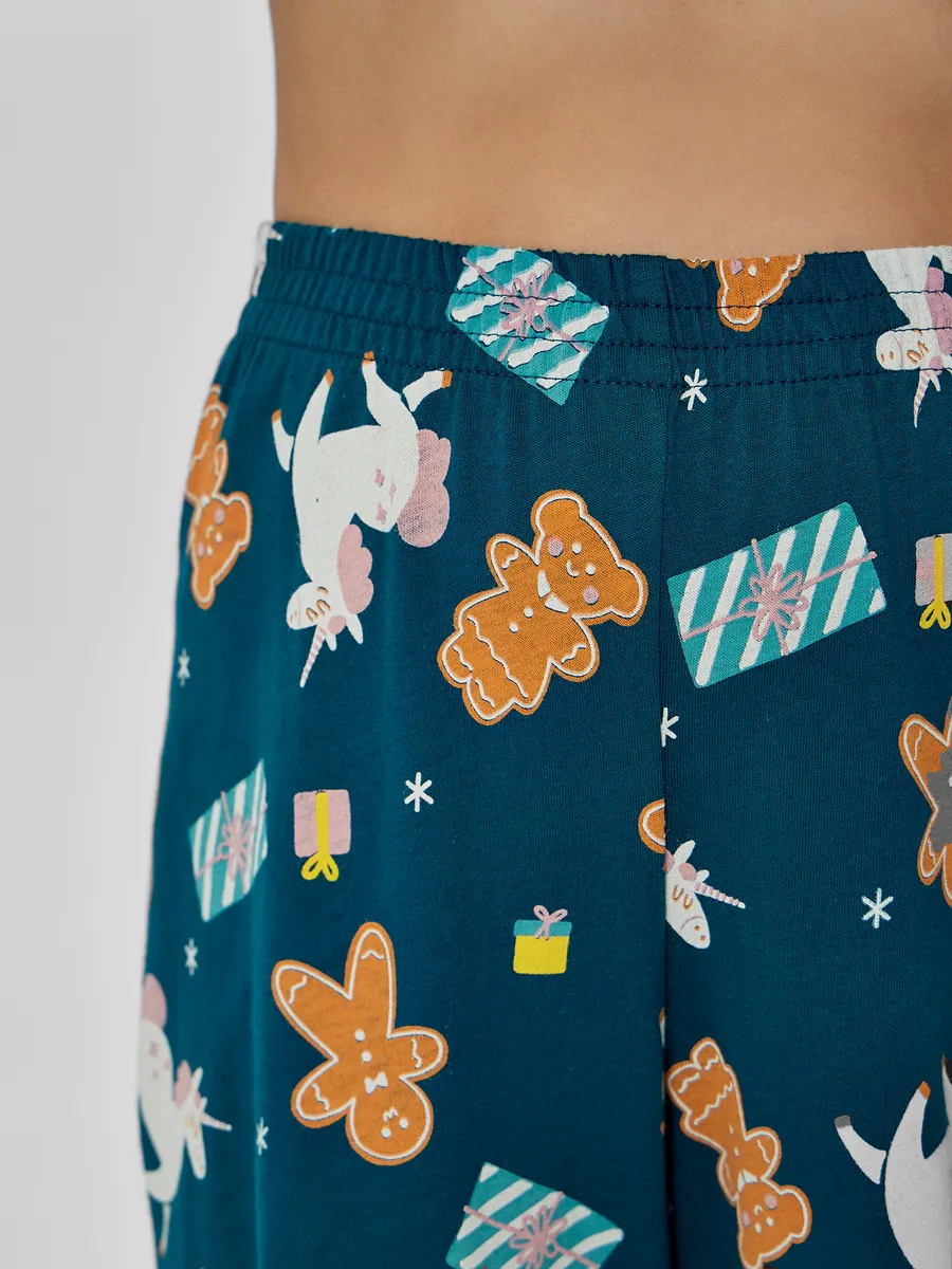 Пижама Mark Formelle (Марк Формэль) 567760/зеленый +НГ печеньки на зеленом - фото 10