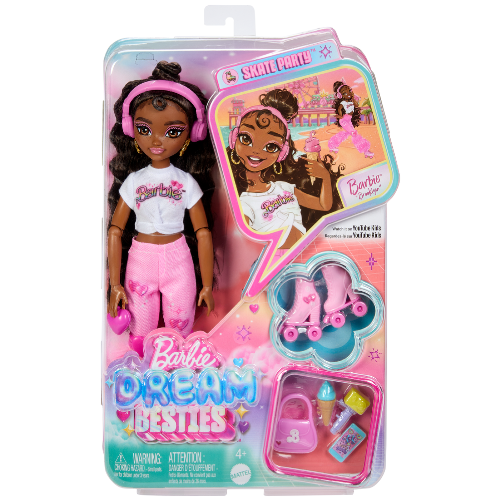 Кукла модельная Barbie Dream Besties Бруклин на роликах JFX97 JFX97 - фото 2