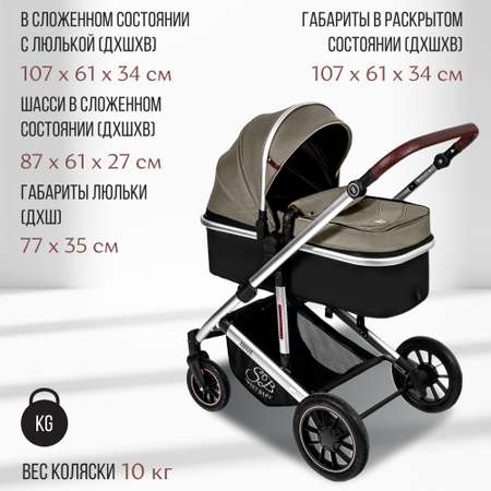 Коляска трансформер Sweet Baby Amare Beige