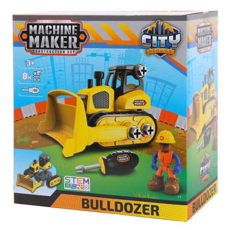Конструктор Machine Maker Бульдозер сборная игровая модель