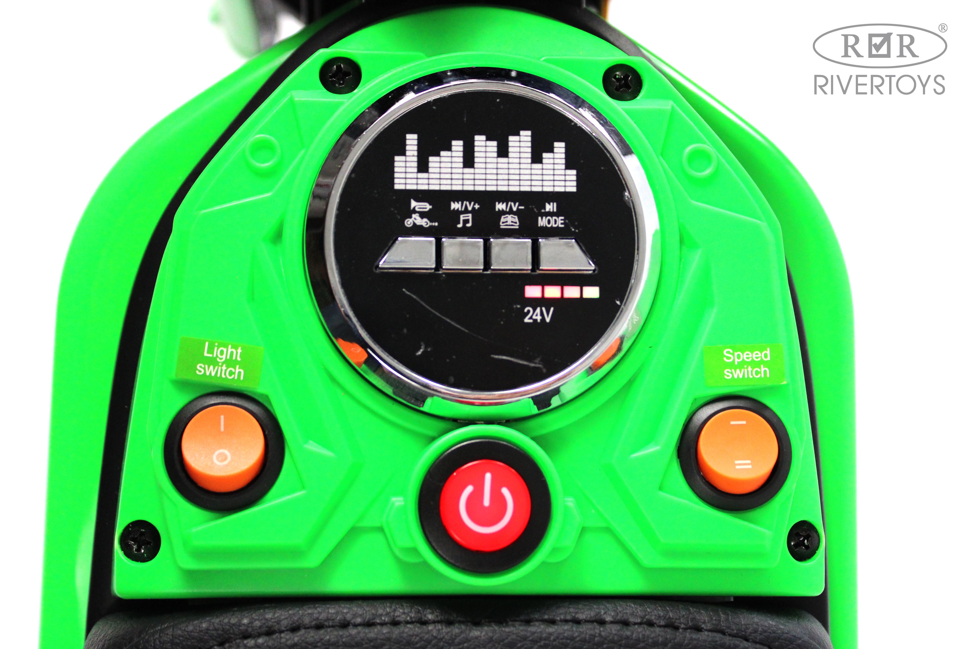 Электромотоцикл RIVERTOYS A005AA-MOTO-GREEN - фото 10