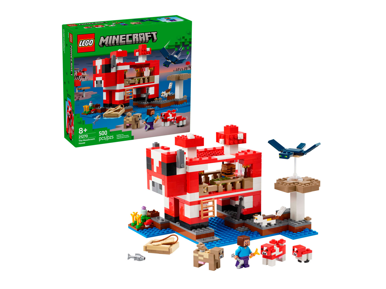 Конструктор LEGO Minecraft Большой Грибной Дом 500 дет. - фото 1