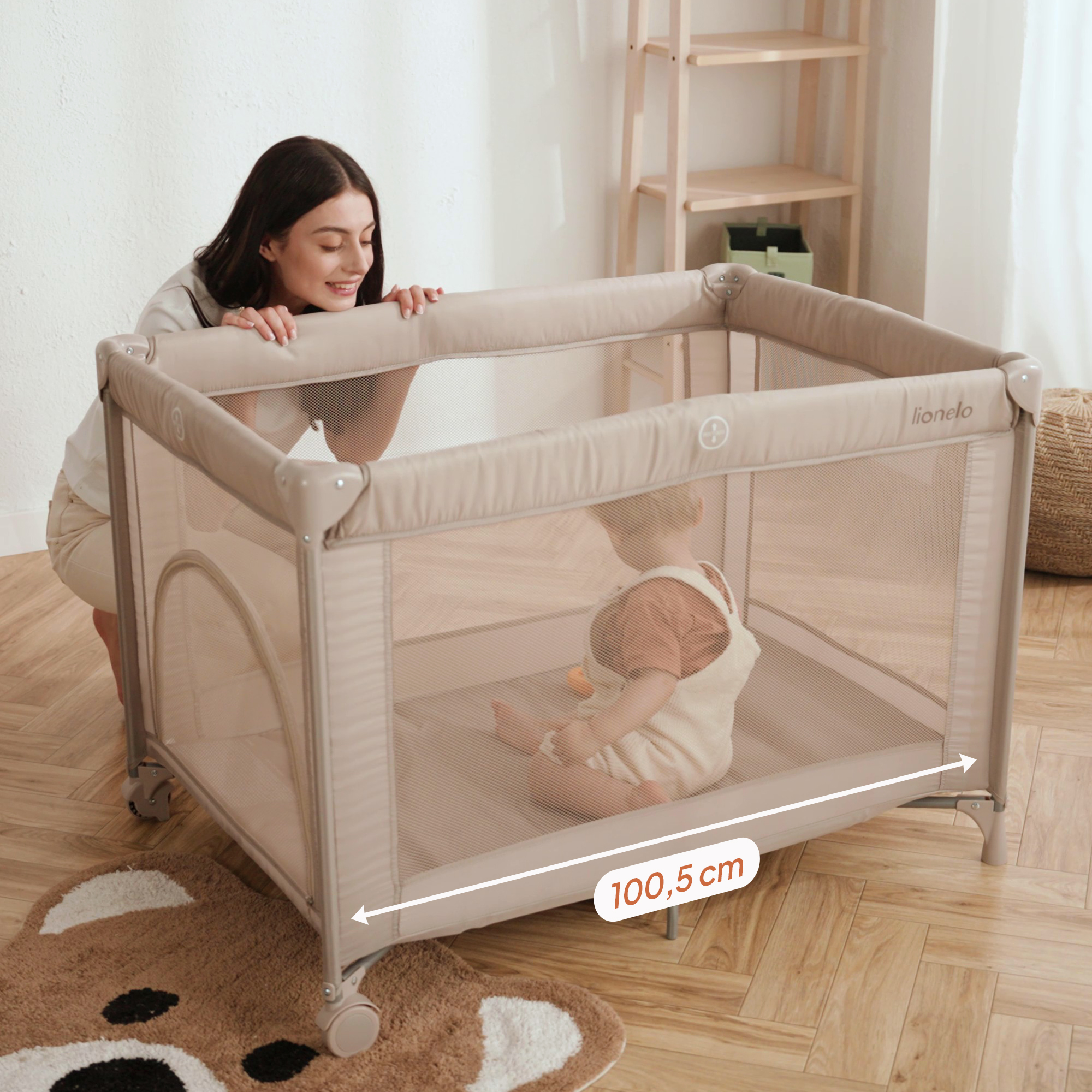 Манеж кровать Lionelo бежевый LO-AMELIE BEIGE SAND - фото 9