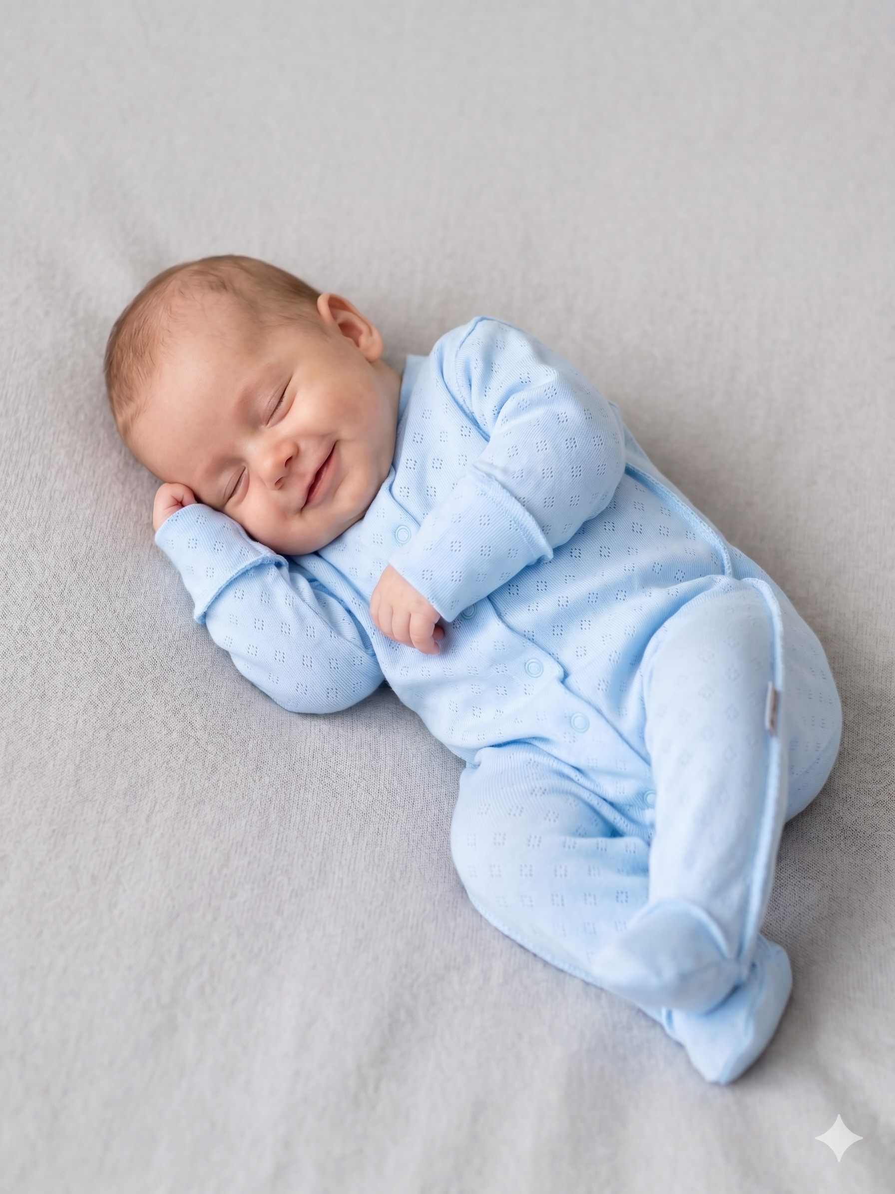 Изображение товара Детский комбинезон ТРИЯ 50 из мягкой ажурной рибаны для малышей