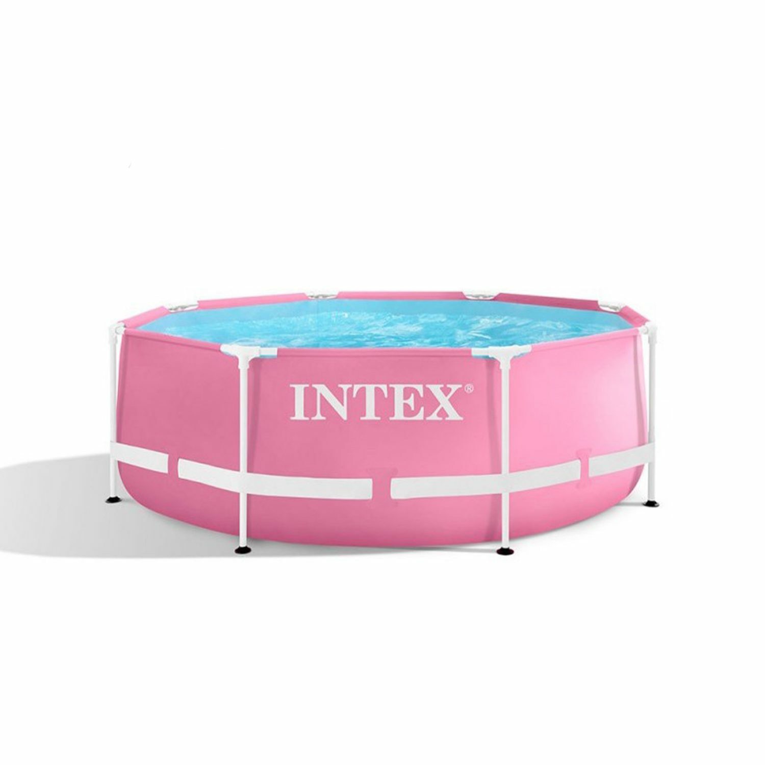 Бассейн каркасный Intex Розовый Metal frame pool 244х76 см от 6 лет - фото 1