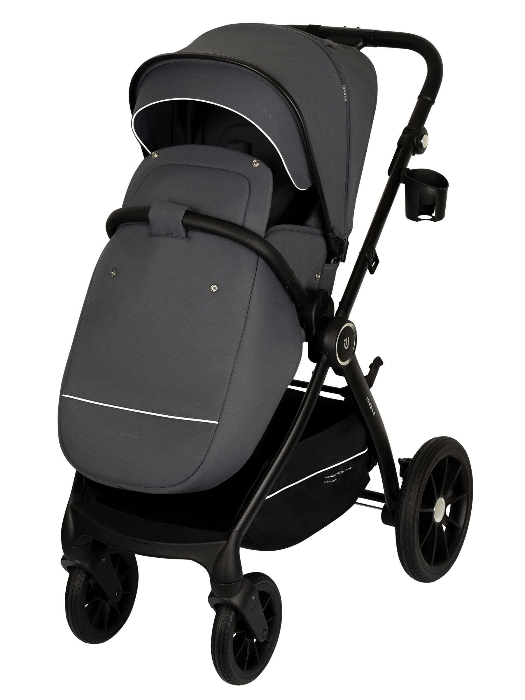 Коляска прогулочная JOVOLA LYRA серый - фото 16