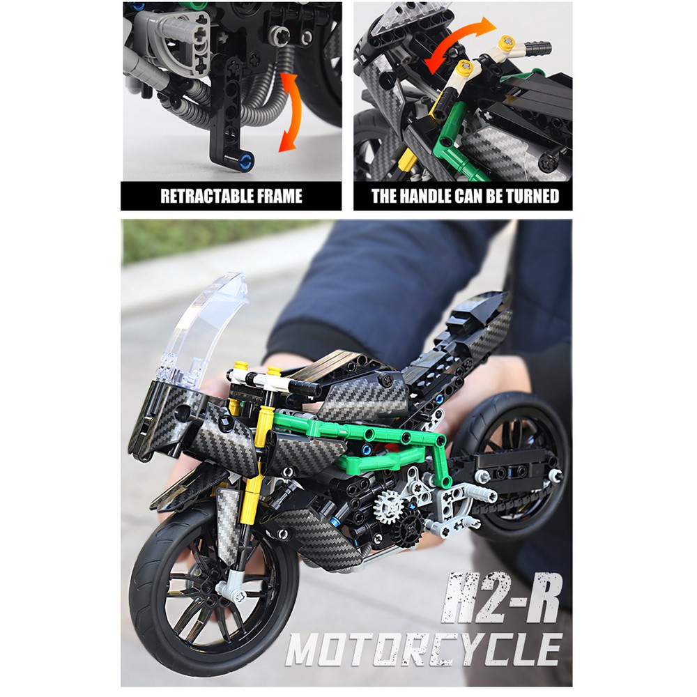 Конструктор Mould King Мотоцикл Kawasaki - фото 8