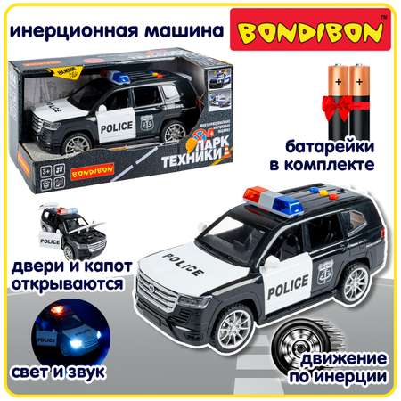 Полицейская машина Bondibon Инерционная машинка свет звук 1:14