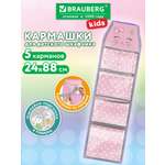 Кармашки органайзер Brauberg в шкафчик для детского сада 24х88 см