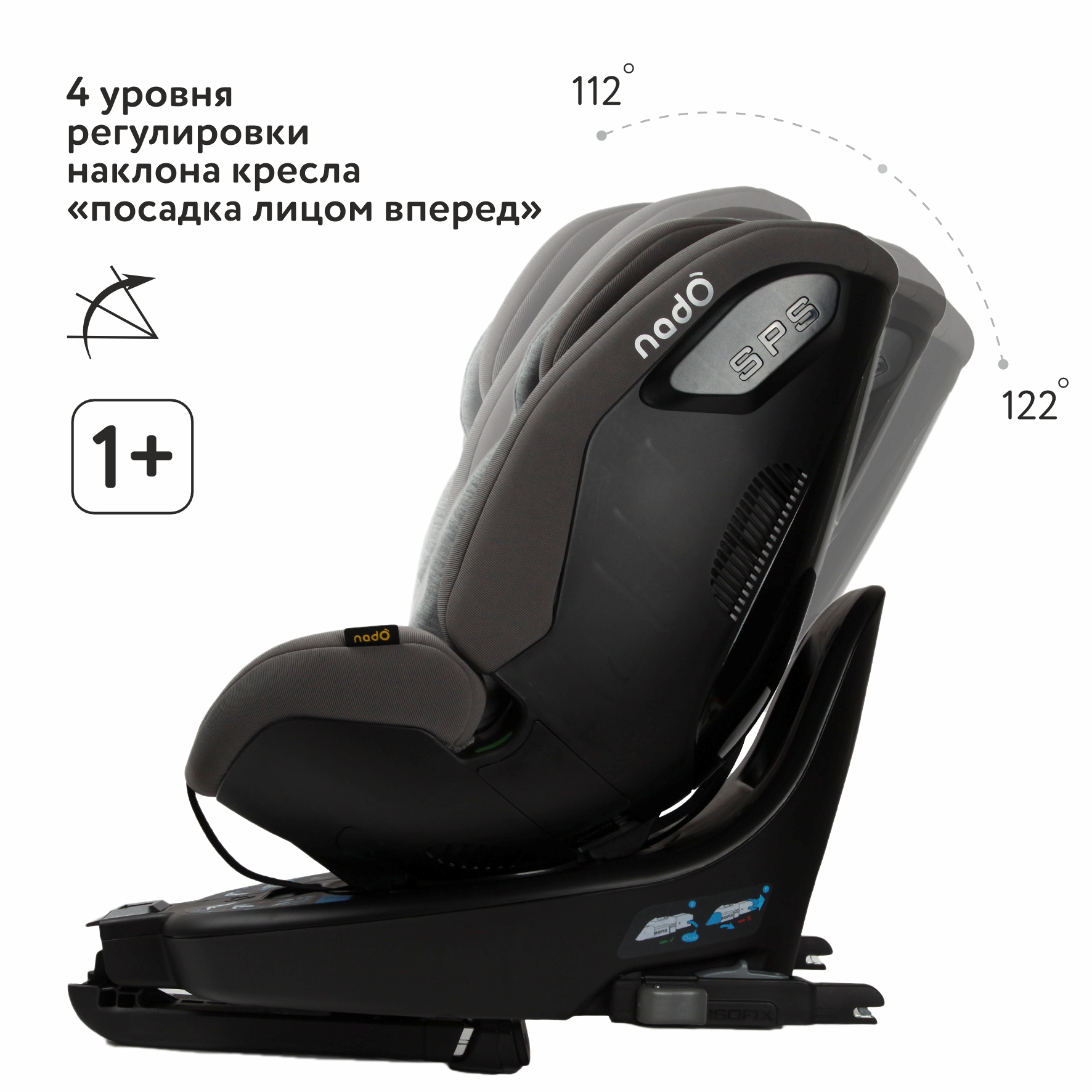 Автокресло nado Coconut ash Isofix 0+/1/2 (0-25 кг) - фото 3