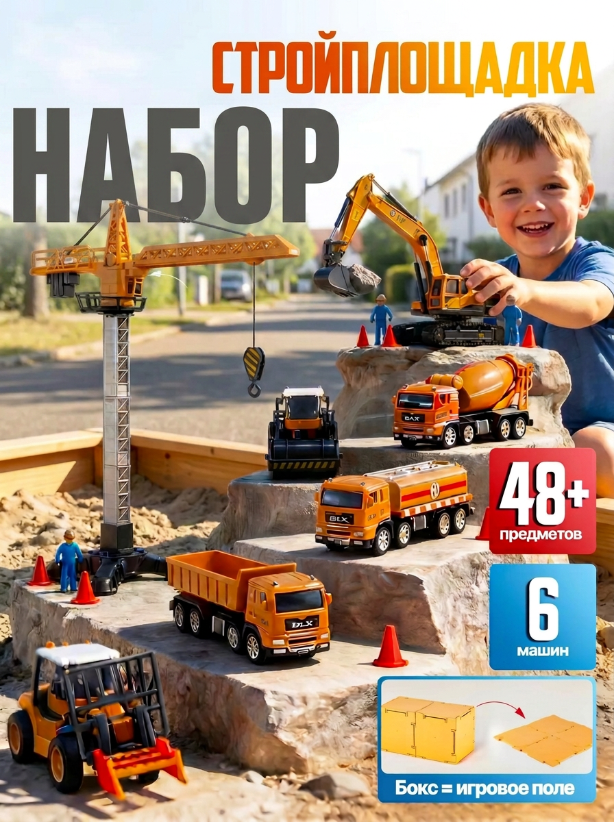 Игровой набор Libom 1:55 стройплощадка_D808 - фото 1