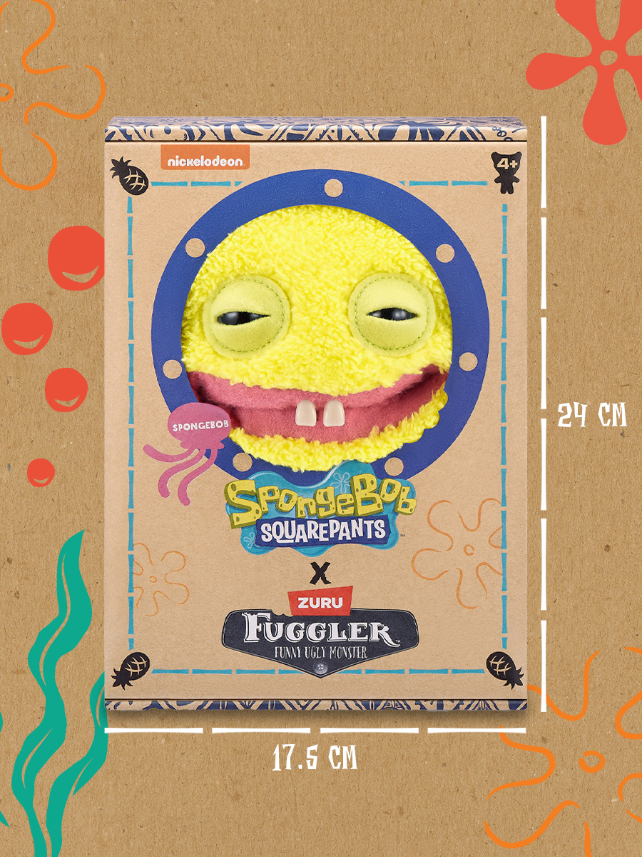 Мягкая игрушка FUGGLER Губка Боб 24 см - фото 3
