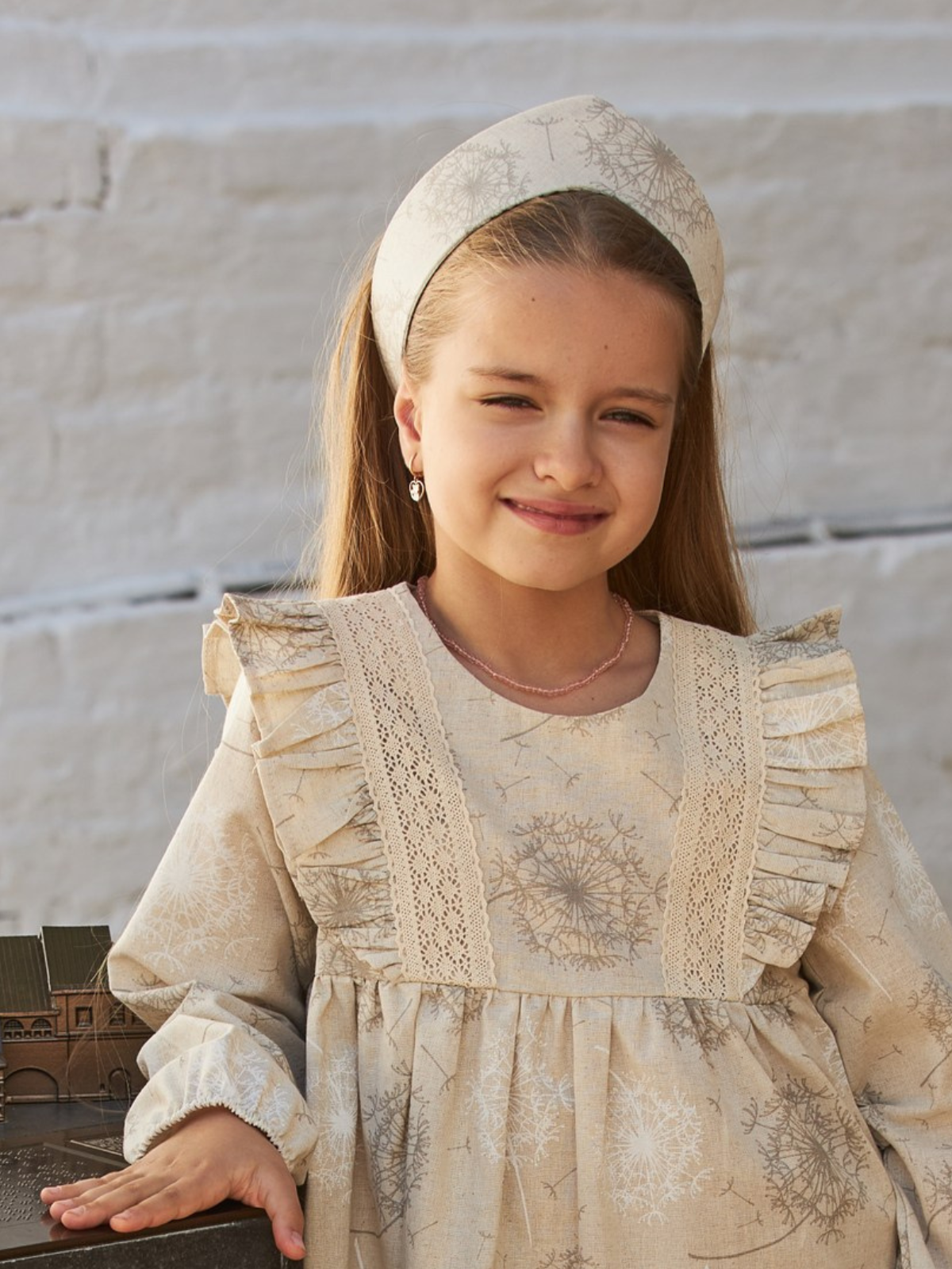 Кокошник MOUN кокошник_лен_одуванчик - фото 4