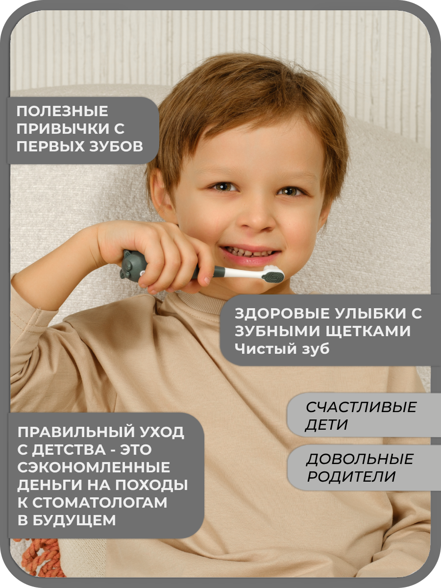 Зубная щетка классическая Чистый Зуб от 2 лет 1 шт. - фото 2