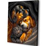 Картина по номерам Art sensation Объятия друзей