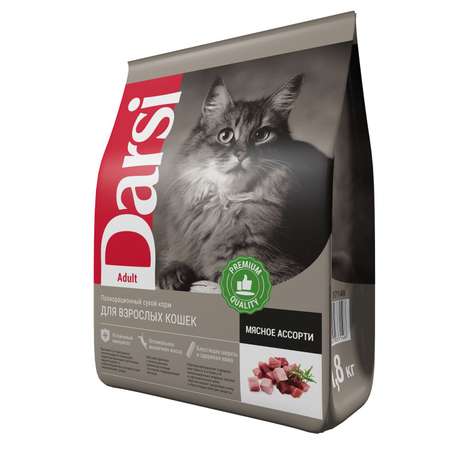 Корм для кошек Darsi Adult мясное ассорти 1.8кг