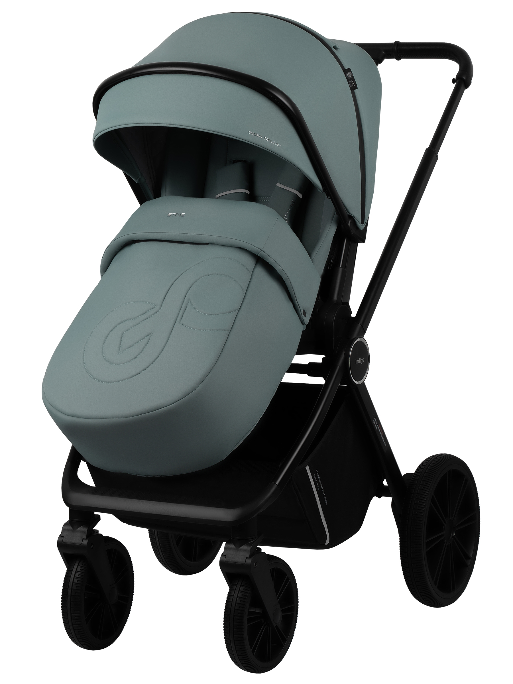 Коляска 2в1 Indigo Sting зеленый - фото 8