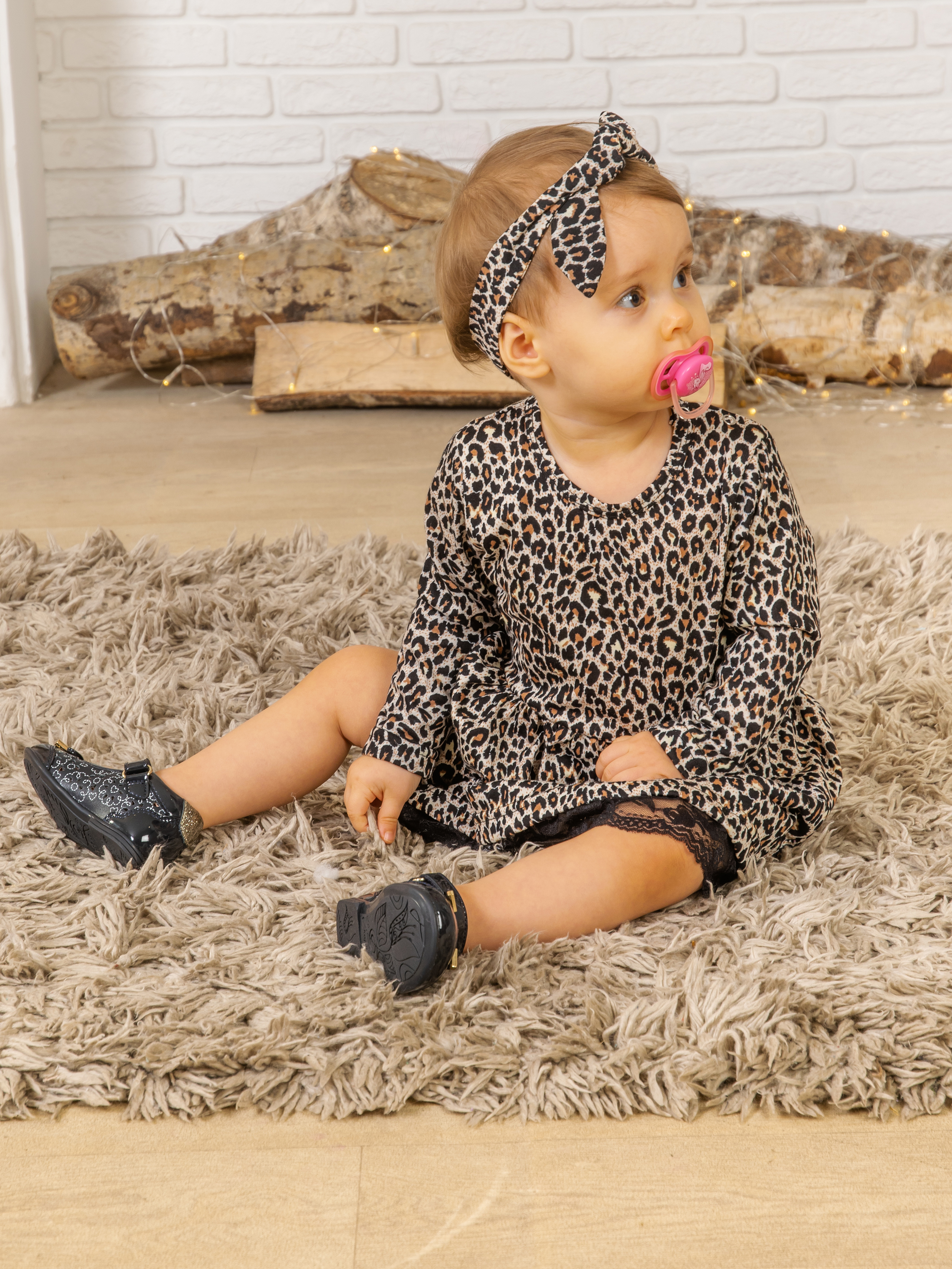 Платье КрутышОк Т-007 коричневый, черный - фото 6