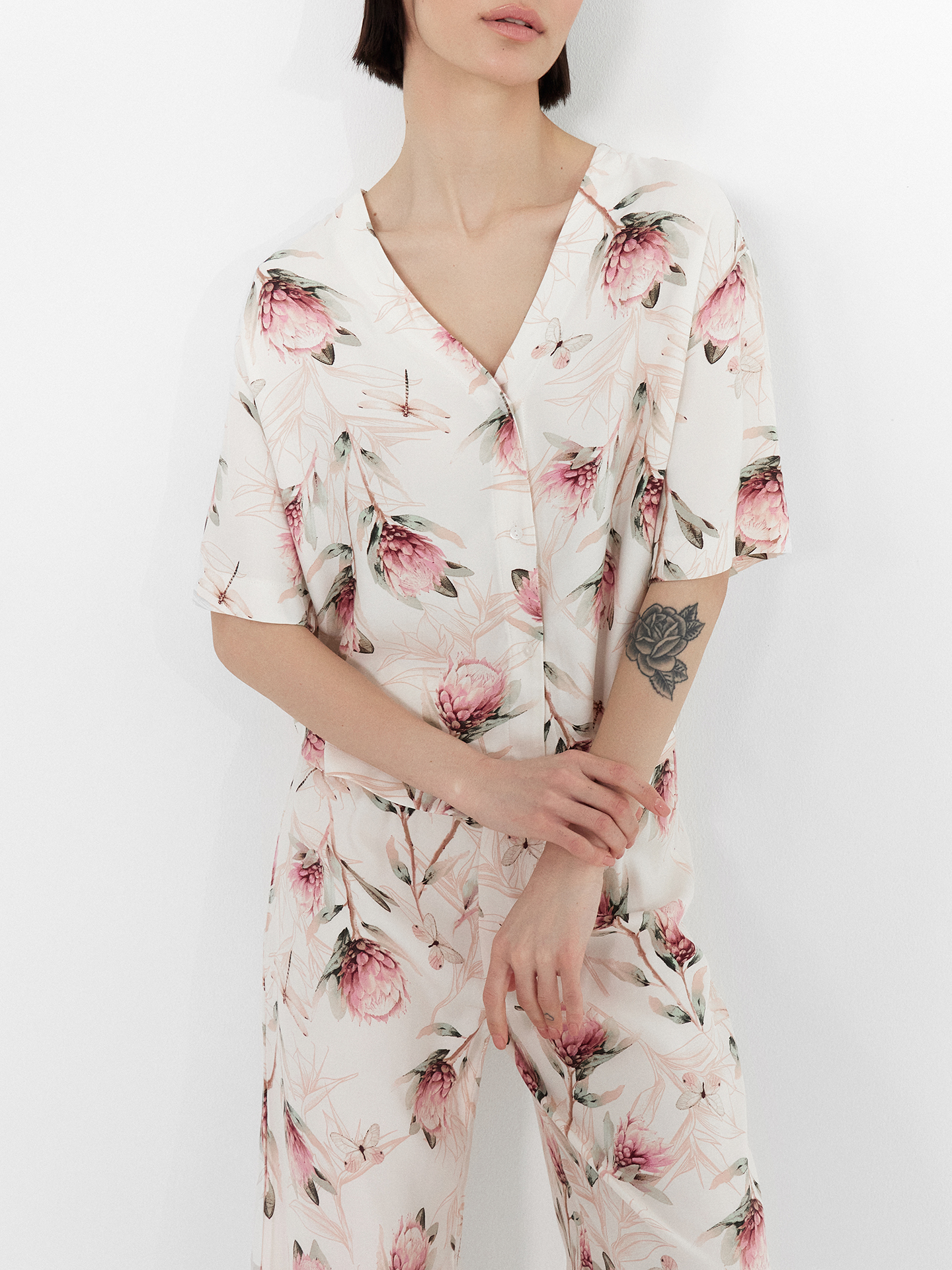 Пижама Mark Formelle (Марк Формэль) 592494-1/протеи на св.молочном - фото 12