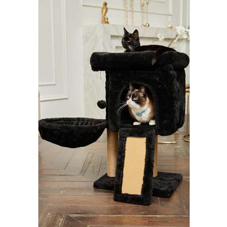 Когтеточка для кошек с домиком Pet БМФ Черный