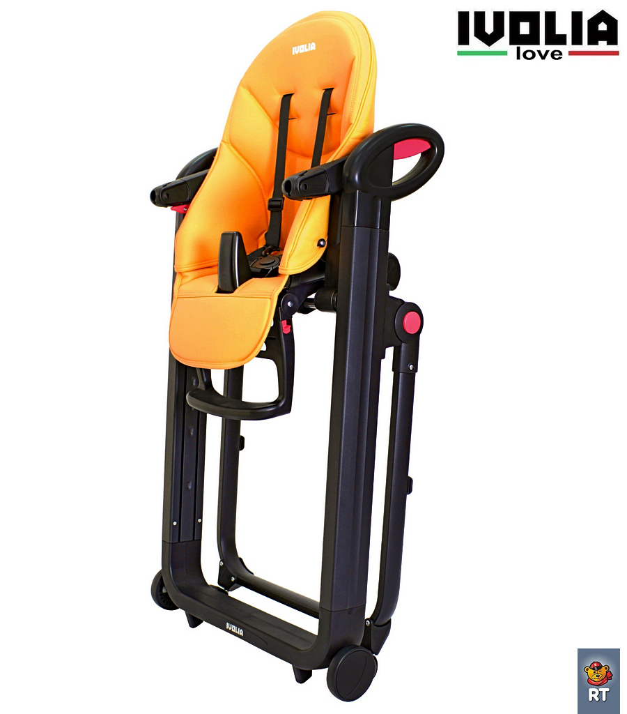 Стульчик для кормления Ivolia LOVE 02 4 колеса orange трансформер - фото 10