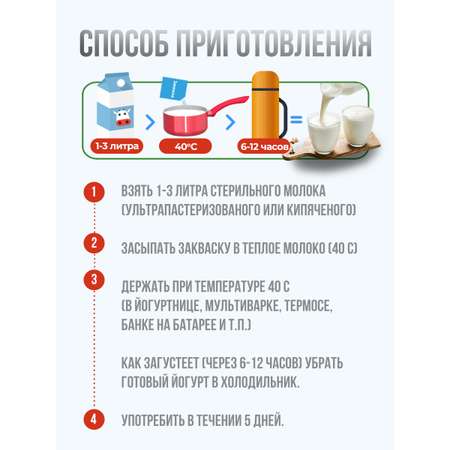 Закваска Полезная Партия ацидофильный йогурт 12 шт