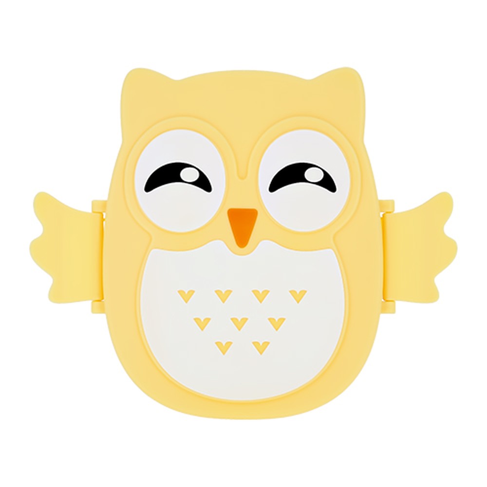 Ланч-бокс FUN owl yellow 16 см - фото 1