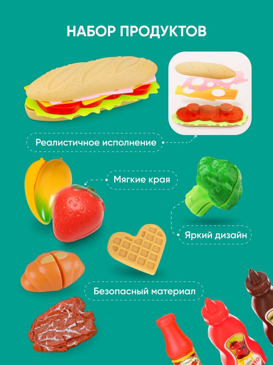 Игрушка TrendToys посуда, продукты 30 предм. - фото 7