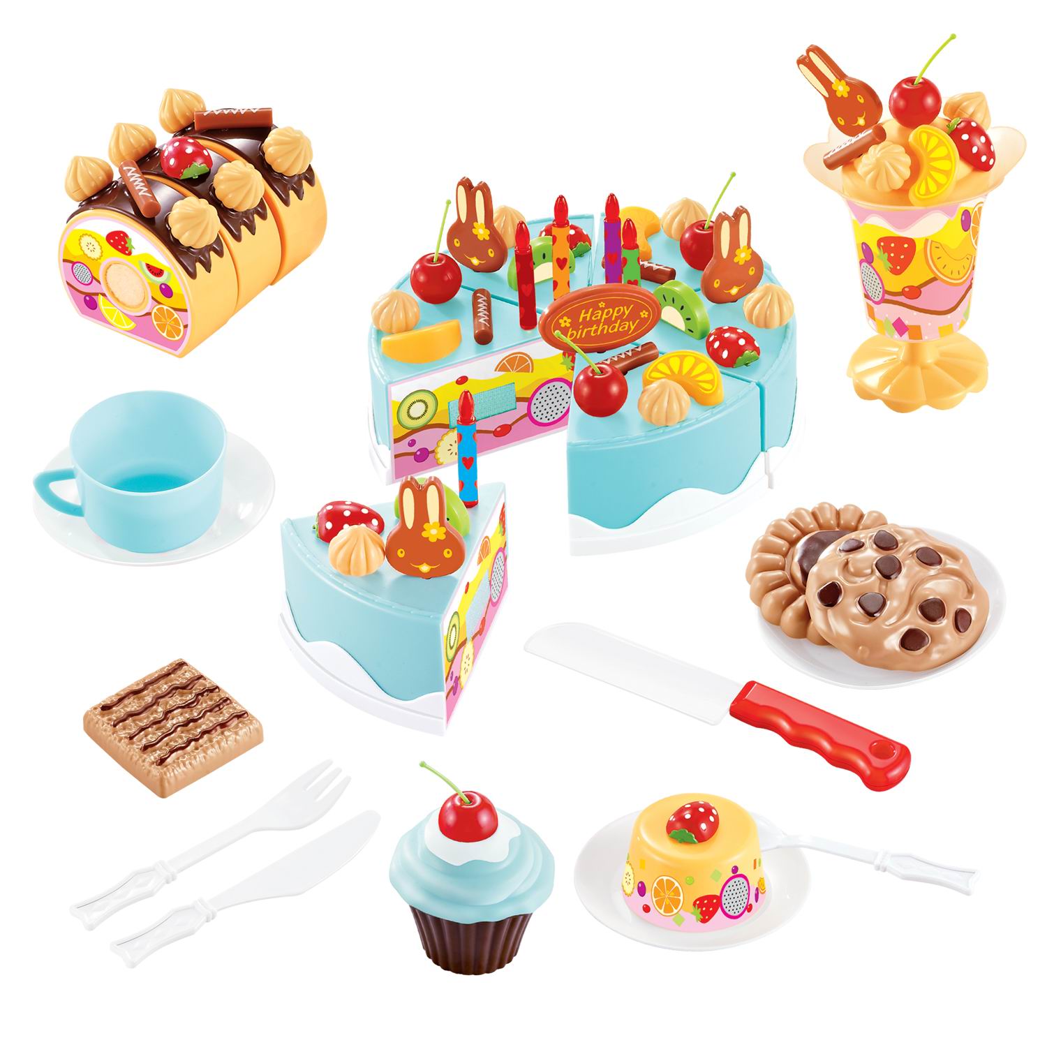 Игровой набор Abtoys продукты, прилавок, касса, тележки и корзинки - фото 3