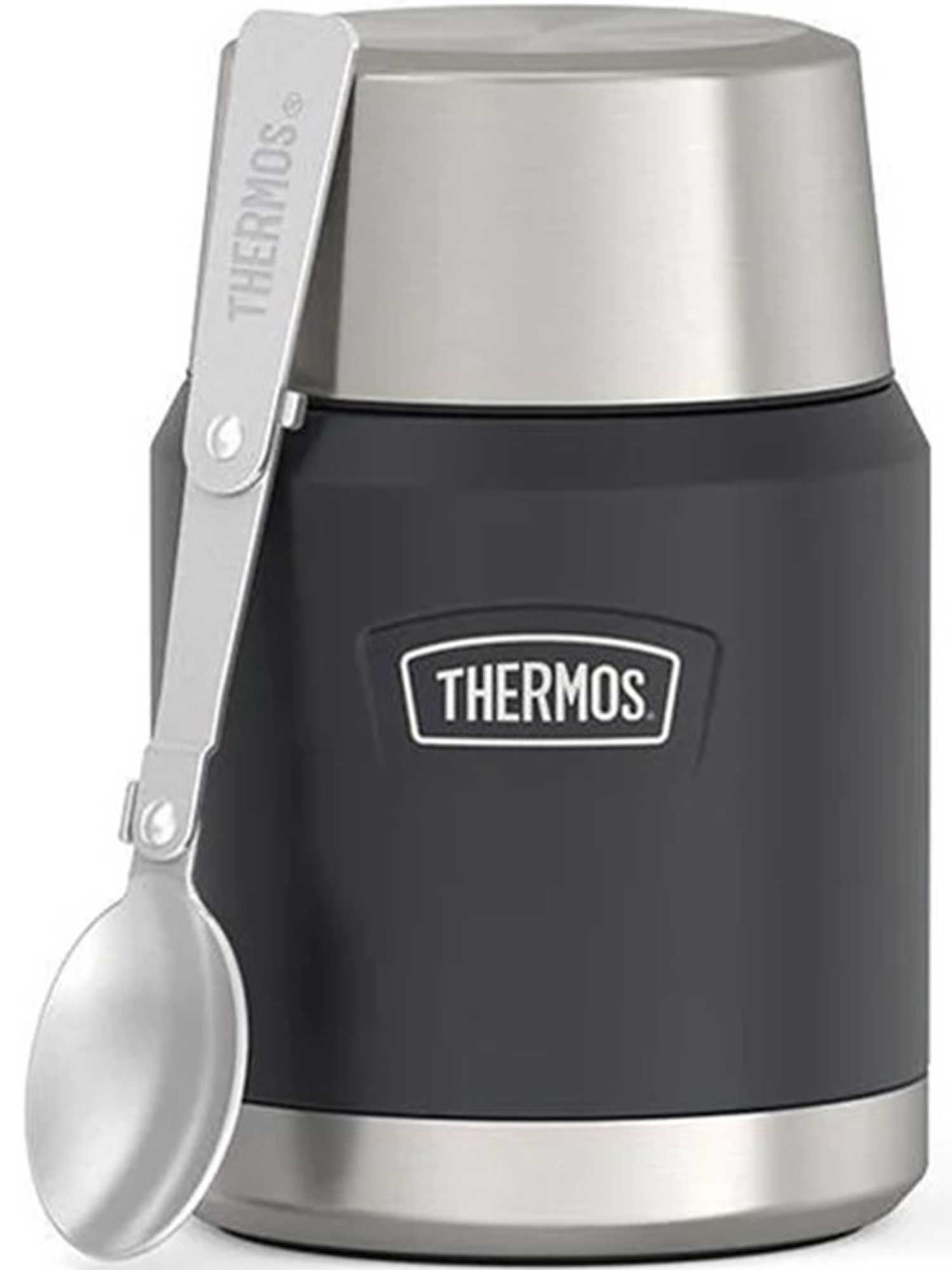 Термос для еды супа 470 мл с ложкой THERMOS ICON-300 гранитный – нержавеющая сталь герметичный тепло/холод 10/24 часа - фото 6