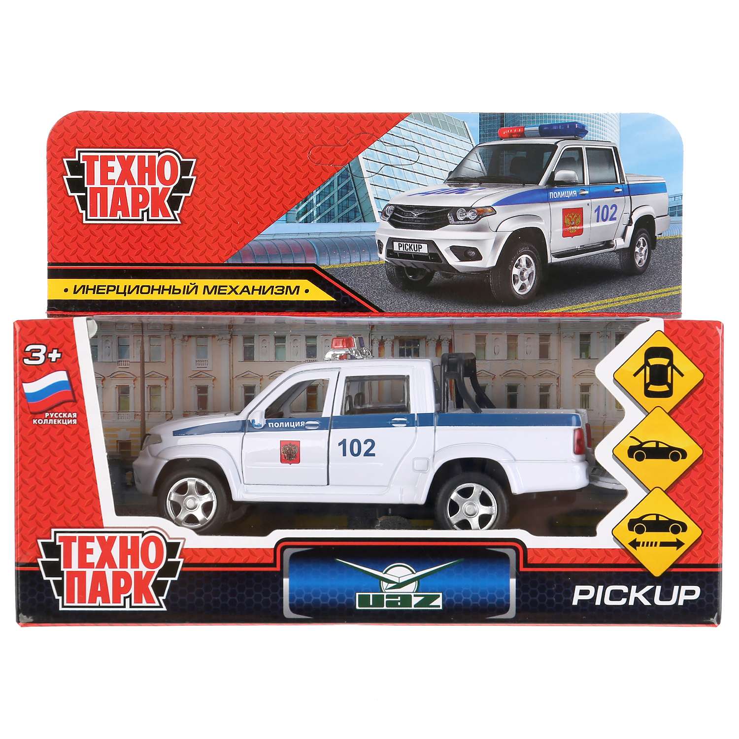 Полицейская машина Технопарк УАЗ UAZ Pickup 298709.0 - фото 2