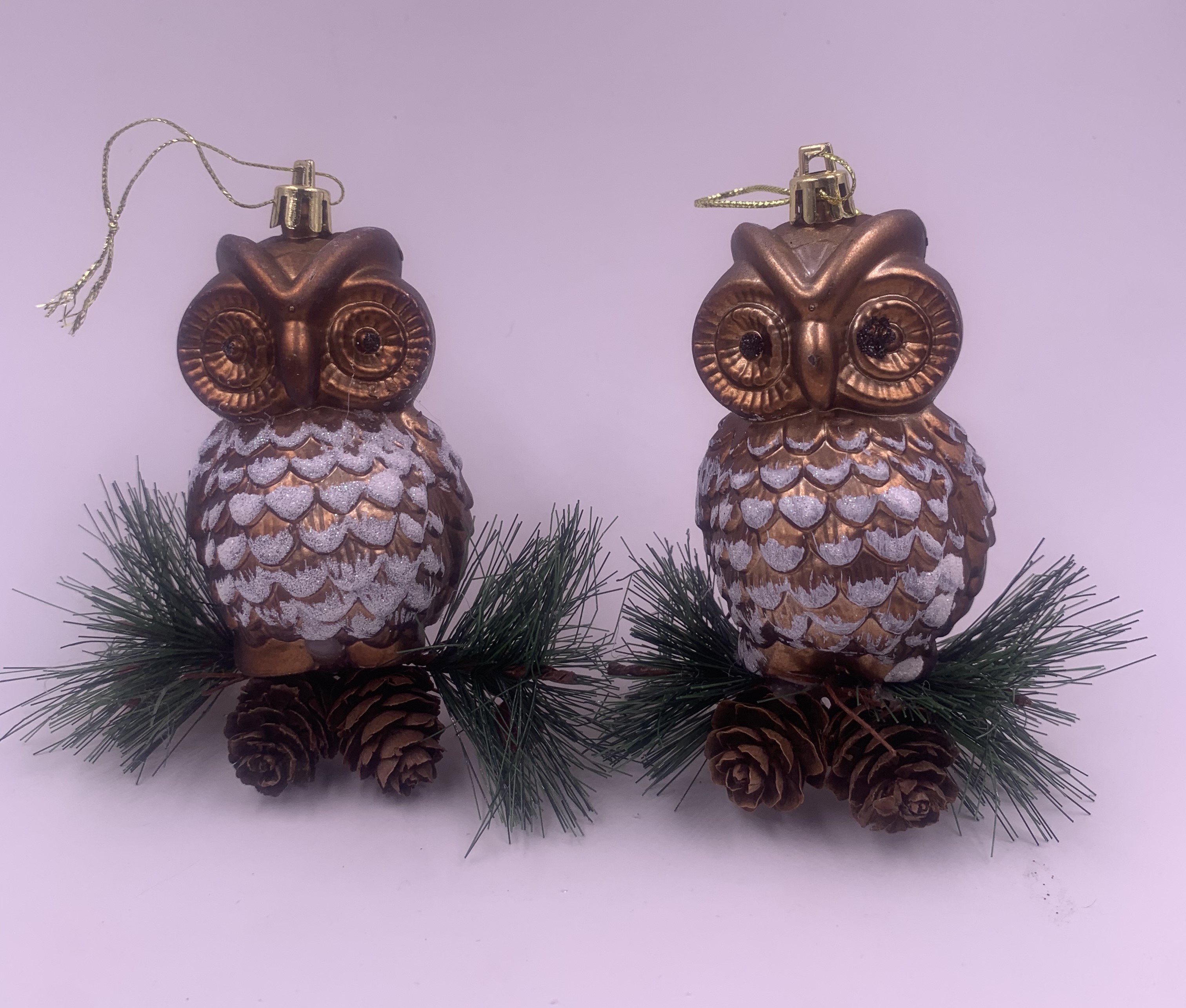 Ёлочное украшение Магия праздника Сова 2 шт 3 см - фото 1