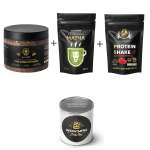 Подарочный набор Crazy Box WowMan HEALTHY для здорового образа жизни и очищения Кофейный скраб Протеин Чай матча